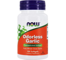 Екстракт часнику Now Foods Odorless Garlic 100 гел капс