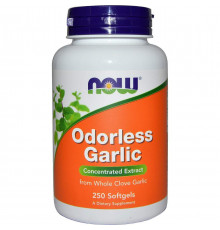 Часник Now Foods Odorless Garlic 250 гелевих капсул
