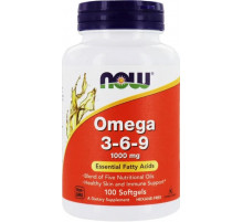 Омега 3 6 9 Now Foods Omega 3-6-9 1000 мг 100 гел капс