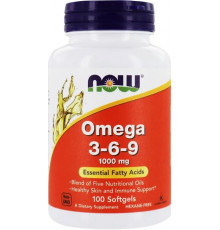 Омега 3 6 9 Now Foods Omega 3-6-9 1000 мг 100 гел капс
