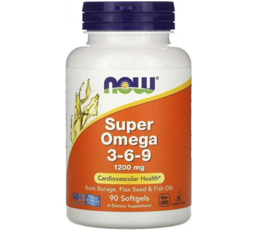 Супер омега 3-6-9 Now Foods Super Omega 3-6-9 1200 мг 90 капс