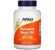 Гарбузова олія Now Foods Pumpkin Seed Oil 1000 мг 100 гелевих капсул