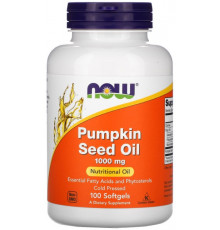 Гарбузова олія Now Foods Pumpkin Seed Oil 1000 мг 100 гелевих капсул