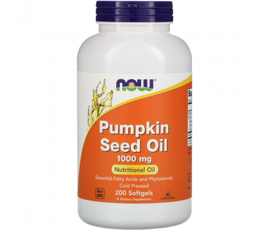 Гарбузова олія Now Foods Pumpkin Seed Oil 1000 мг 200 гел капс