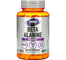 Бета-аланін Now Foods Beta-Alanine 750 мг 120 капс