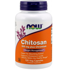 Хітозан та хром для схуднення Now Foods Chitosan 120 капс
