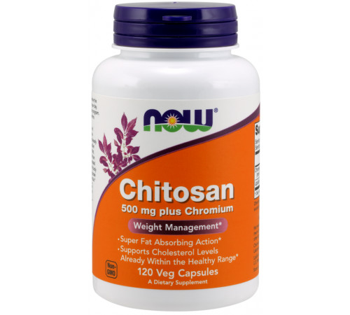 Хітозан та хром для схуднення Now Foods Chitosan 120 капс