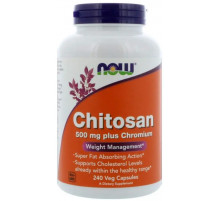 Хітозан та хром для схуднення Now Foods Chitosan 500 мг 240 капс