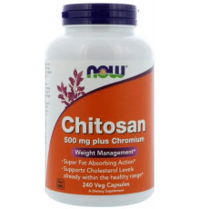 Хітозан та хром для схуднення Now Foods Chitosan 500 мг 240 капс