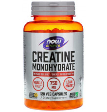 Креатин моногідрат Now Foods Creatine Monohydrate 750 мг 120 вег капсул