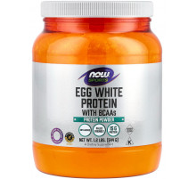 Яєчний протеїн з BCAA NOW Foods Sports Egg White Protein BCAAs NOW Foods Sports без смаку 544 г