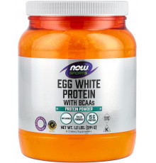 Яєчний протеїн з BCAA NOW Foods Sports Egg White Protein BCAAs NOW Foods Sports без смаку 544 г