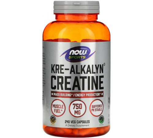 Креатин Now Foods Sports Kre-Alkalyn Creatine 750 мг 240 вег капс