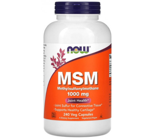 Метилсульфонилметан Now Foods MSM 1000 мг 240 вег капсул