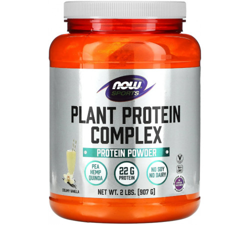 Протеїн рослинний комплекс Now Foods Plant Protein Complex 907 г ваніль