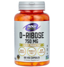 D-рибоза Now Foods Sports D-Ribose 750 мг 120 вег капс