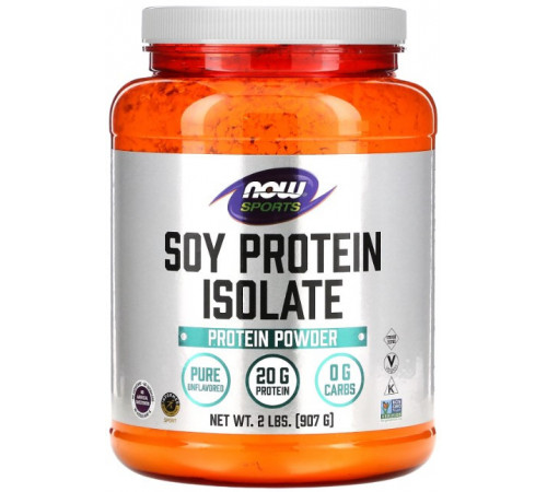 Ізолят соєвого протеїну Now Foods Soy Protein Isolate Sports 907 г Без смаку
