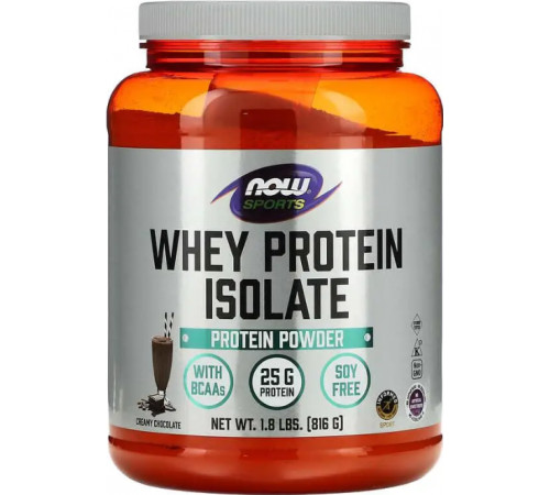 Ізолят сироваткового протеїну для спортсменів Now Foods Sports Whey Protein Isolate 816 г вершковий шоколад
