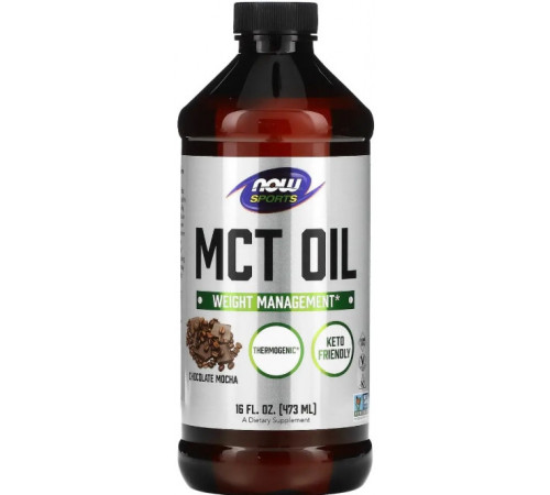 Масло МСТ для схуднення Now Foods MCT Oil  473 мл шоколадний моко