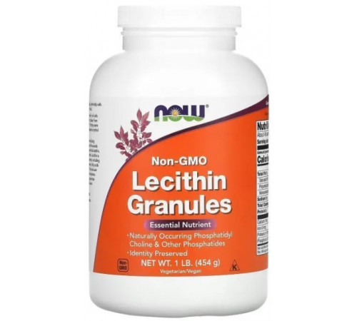 Лецитин для мозга в гранулах Now Foods Lecithin Granules 454 г