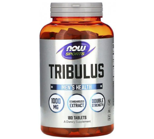 Трибулус для підвищення тестестерону Now Foods Sports Tribulus 1000 мг 180 таб