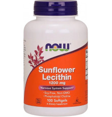 Соняшниковий лецитин Now Foods Sunflower Lecithin 1200 мг 100 гел капс