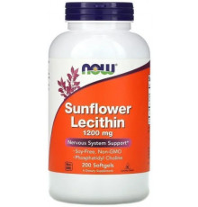Лецитин соняшниковий Now Foods Sunflower Lecithin 1200 мг 200 капсул
