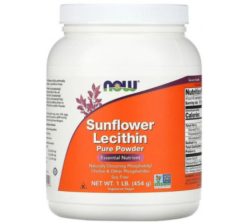 Соняшниковий лецитин  Now Foods Sunflower Lecithin 454 грам