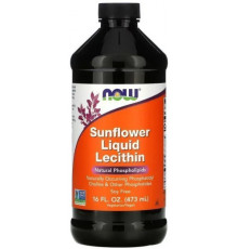 Соняшниковий лецитин рідкий Now Foods Lecithin 473 мл