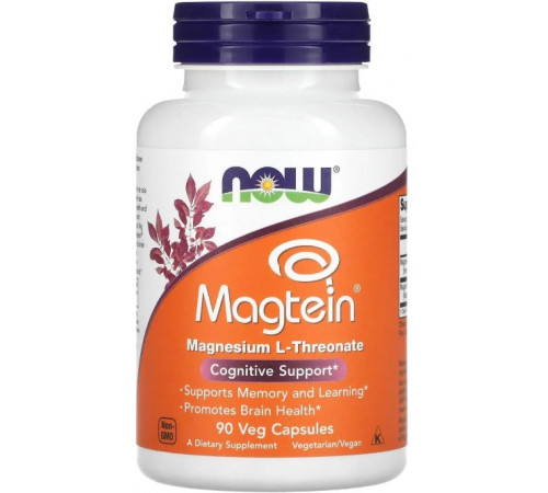 Магній L-треонат Now Foods Magtein 90 вег капс