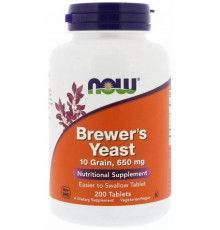 Пивні дріжджі Now Foods Brewer's Yeast 650 мг 200 таблеток