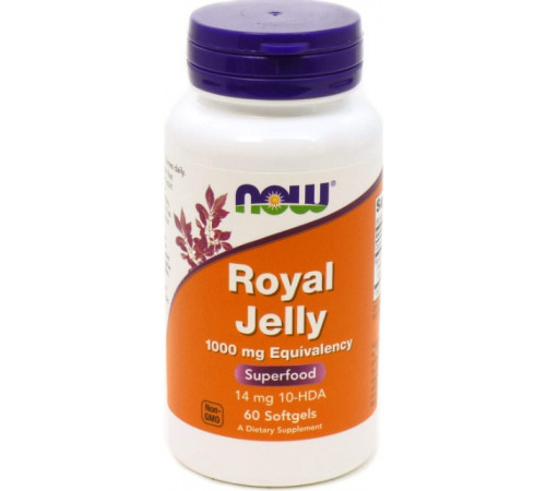 Маточне молочко Now Foods Royal Jelly 1000 мг 60 гел капс