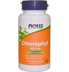 Хлорофіл від запаху з рота Now Foods Chlorophyll 100 мг 90 вег капс