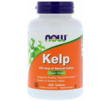 Ламинария Now Foods Kelp 150 мкг 200 таблеток
