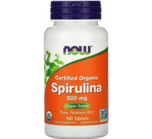 Спіруліна Now Foods Spirulina 500 мг 100 таб