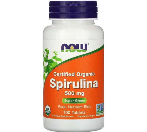 Спирулина Now Foods Spirulina 500 мг 100 таб