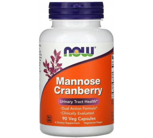 Манноза Журавлина Now Foods Mannose Cranberry 90 вег капс