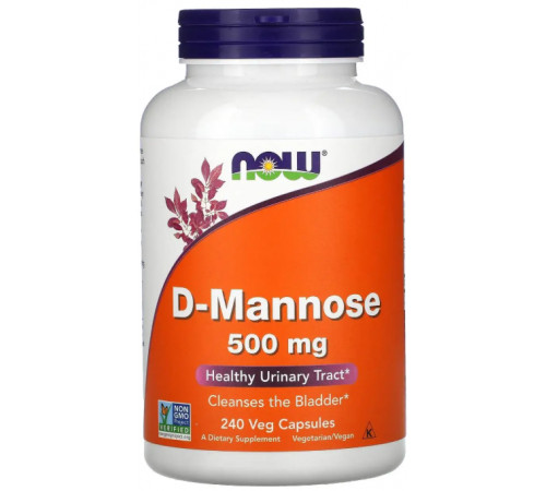 D-манноза для здоров'я сечових шляхів Now Foods D-Mannose 500 мг 240 вег капс