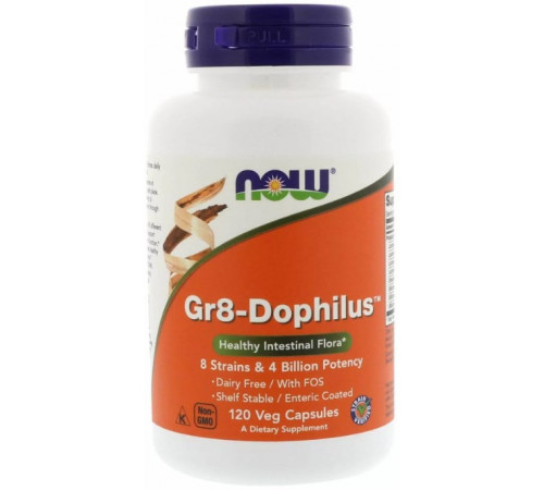 Пробиотики Now Foods Gr8-Dophilus 120 вегетарианских капсул