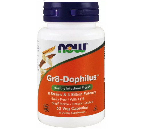 Пробіотики для травлення Now Foods Gr8-Dophilus 60 вег капсул
