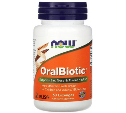 Пробіотик для ЛОР-органів Now Foods OralBiotic 60 льодяників