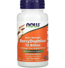 Пробиотики Дофилус для желудочно-кишечного здоровья Now Food Berry Dophilus вкус ягод 50 жев таб