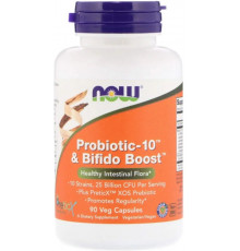 Пробіотик-10 з Bifido Boost Now Foods Probiotic-10 25 млрд КОЕ 90 вег капс
