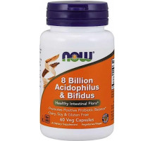 Пробіотики для травлення Now Foods Acidophilus & Bifidus 60 вег капс