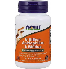Пробіотики для травлення Now Foods Acidophilus & Bifidus 60 вег капс