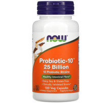 Пробиотики Now Foods Probiotic-10 25 млрд 100 растительных капсул