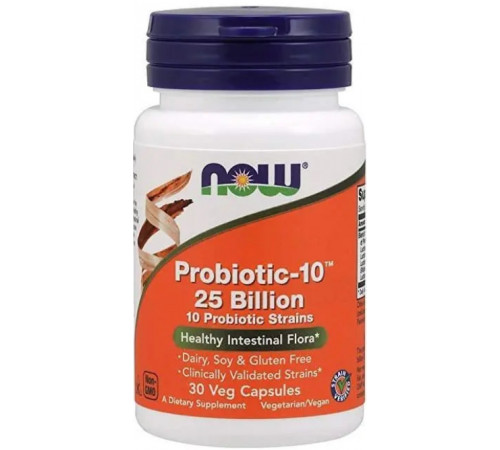 Пробіотик-10 Now Foods  Probiotic 25 млрд КОЕ 30 капс