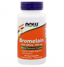 Бромелайн Now Foods Bromelain 500 мг 60 вег капс