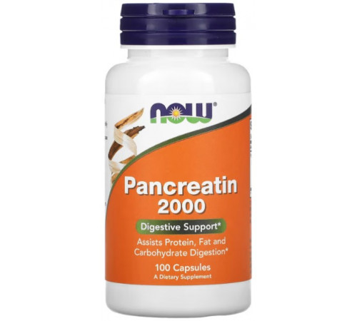 Панкреатин для травлення Now Foods Pancreatin 2000 мг 100 капсул