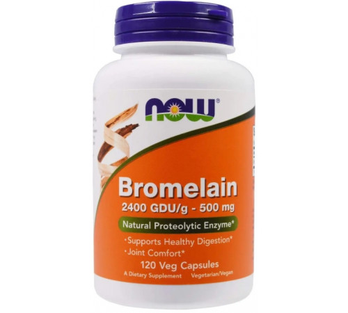 Бромелайн Now Foods Bromelain 500 мг 120 вег капс